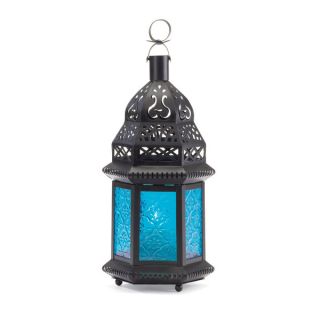 Blue Glass Moroccan Style Lantern   15763548   Shopping