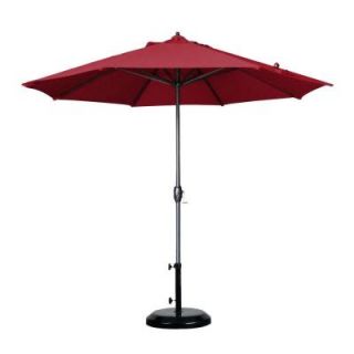 California Umbrella 9 ft. Aluminum Auto Tilt Patio Umbrella in Red Olefin ATA908117 F13