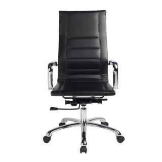 Modrest Harrison Modern Black Faux Leather Office Chair   17221382