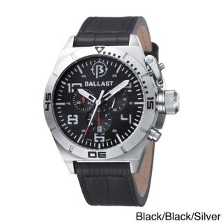 Ballast Mens Amphion Chronograph Leather Strap Watch  