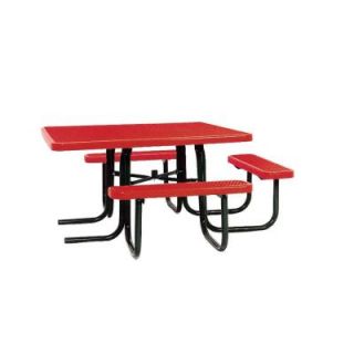 Ultra Play 46 in. x 55 in. Diamond Red Commercial Park Surface Mount and Portable ADA Square Table PBK358H VR