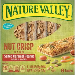 Nature Valley™ Salted Caramel Peanut Nut Crisp Bars 6 ct Box