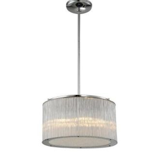 Alternating Current Array 5 Light Polished Chrome Medium Pendant with Faceted Glass Rods AC1388