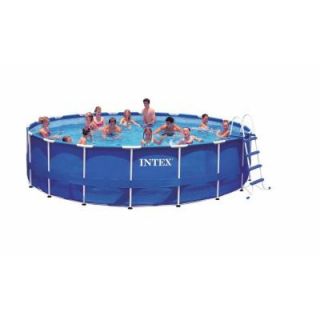 Intex 18 ft. x 48 in. Above Ground Round Metal Frame Pool Set 28251EH