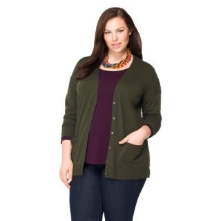 Womens Plus Size Long Sleeve Cardigan Sweater Pure Energy