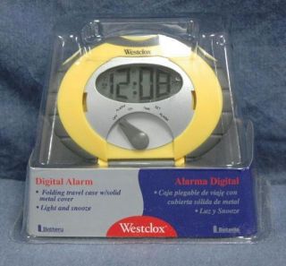 Westclox Trek Digital LCD Yellow Alarm Clock   Shopping