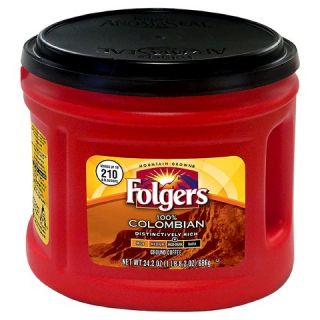 Folgers 100% Colombian Medium Dark Roast Ground Coffee 27.8 oz