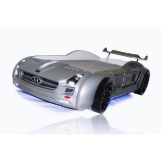 Roadstar Racing Car Bed Gray Color Bundled European Size Poly Foam