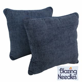 Blazing Needles 18 inch Solid Chenille Rope corded Throw Pillows (Set