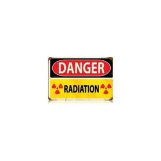 Past Time Signs V427 Danger Radiation Allied Military Vintage Metal Sign
