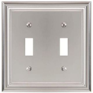 Amerelle Continental 2 Toggle Wall Plate   Satin Nickel 94TTN