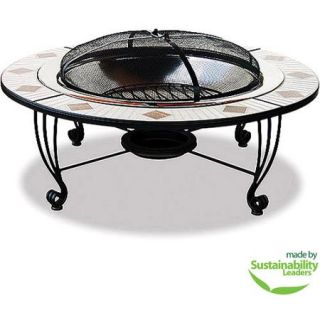 Uniflame Mosaic Tile Outdoor Fire Pit With Stainless Steel Bowl