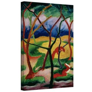 ArtWall 'Weasels Playing' by Franz Marc Painting Print on Wrapped Canvas