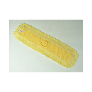 Trapper Commercial Dust Mop with Looped End Launderable in Yellow