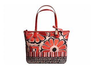 Coach Poppy Flower Scarf Small Tote, Bags, Women