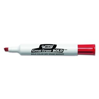 Great Erase Bold Dry Chisel Tip Red Erase Markers (Dozen)   15114137