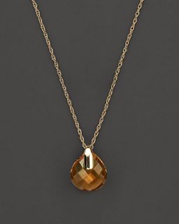 Yellow Citrine Drop Necklace in 14 Kt. Yellow Gold, 2.70 ct. t.w.