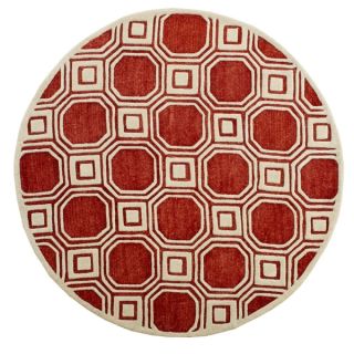 Safavieh Handmade Precious Rose Polyester/ Wool Rug (6 Round