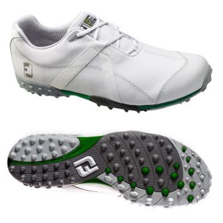 Footjoy Mens M Project White Mesh Grey Stripe Spikeless Golf shoes