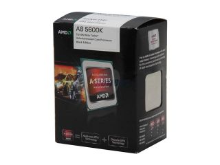 Open Box AMD A8 5600K Trinity Quad Core 3.6GHz (3.9GHz Turbo) Socket FM2 100W AD560KWOHJBOX Desktop APU (CPU + GPU) with DirectX 11 Graphic AMD Radeon HD 7560D