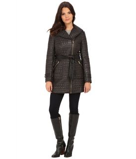 via spiga crocodile moto coat black