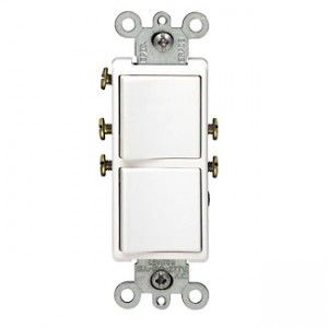 Leviton 5634 W Decora Combination Light Switch