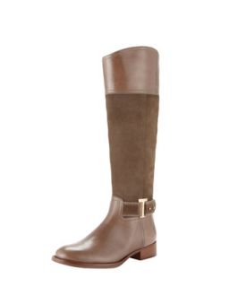 Tory Burch Tenley Suede & Leather Riding Boot