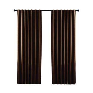 Home Decorators Collection Brown Textured Thermal Back Tab Curtain 1624001