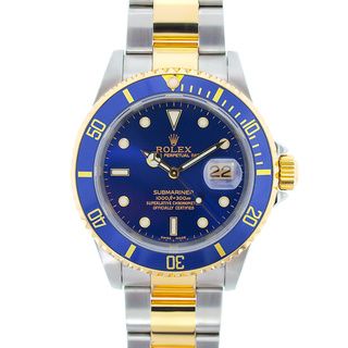 Pre owned Rolex Submariner Mens Blue Two tone Date Watch  