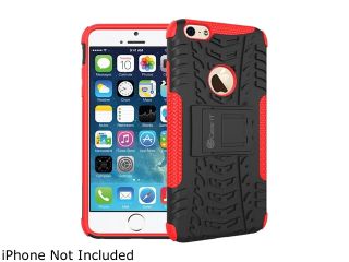 rooCASE Red Heavy Duty Armor Hybrid Rugged Stand Case for iPhone 6 Plus 5.5 RCIPH65.5HYBD8RD