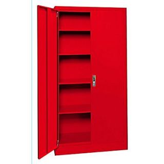 Sandusky Elite 36 x 18 x 72 Radius Edge Storage Cabinet, Red