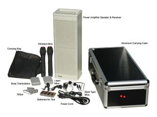 Hisonic PA 683S 120 Watt PA System with Dual VHF Wireless Microphone System