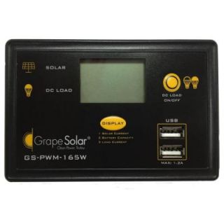 Grape Solar 165 Watt Flush Mount PWM Solar Charge Controller GS PWM 165W