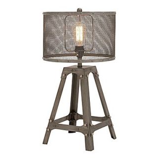 Woodland Imports Superb Unique Styled Metal 23 H Table Lamp with Drum Shade