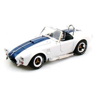 118 Scale Shelby Collectibles Diecast Vehicle   Shelby Cobra 427 S/C White with Blue Stripe    OK Toys