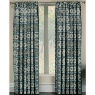 allen + roth Thaddeus 63 in Wave Polyester Rod Pocket Light Filtering Single Curtain Panel