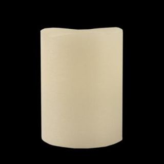 4" White Battery Operated Flameless LED Wax Christmas Pillar Candle