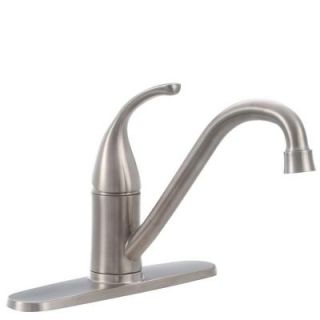 Glacier Bay Builders Single Handle Standard Kitchen Faucet in Stainless Steel 67559 0008D2