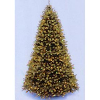 10' Downswept Douglas Fir Pre Lit PE Artificial Christmas Tree   Multi Lights