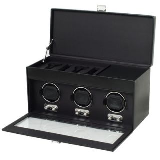 Wolf Designs. Heritage Module 2.1 Triple Watch Winder with Cover and