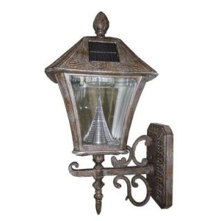 Gama Sonic Baytown 18 in. Solar Lamp, Wall Mount, 2 Pack, Weathered Bronze DISCONTINUED GSG2 106W WB