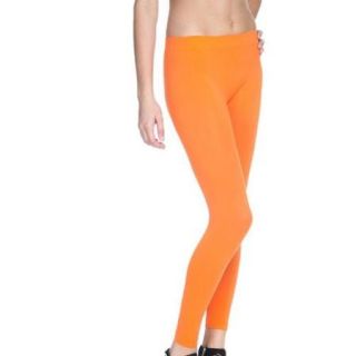 eForCity Women's Full Length Seamless Leggings Jeggings One Size   Orange