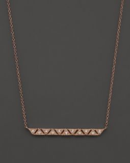 Dana Rebecca Designs 14K Rose Gold Mosaic Bar Necklace with Diamonds, 16"