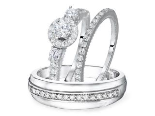 1 1/4 Carat T.W. Round Cut Diamond Women's Engagement Ring, Ladies Wedding Band, 