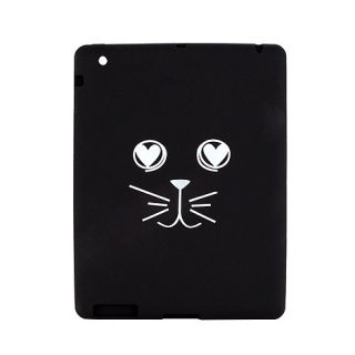 H by Henry Holland Designer black rubber cat face iPad case