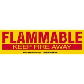 "Flammable   Keep Fire Away" Self adhesive Cabinet Label