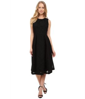 Calvin Klein Sleeveless Fit & Flare Lace Scuba Dress
