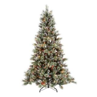 Martha Stewart Living 7.5 ft. Sparkling Pine Artificial Christmas Tree with 750 Multi Color Lights GB1 301E 75X