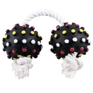 Colorful Dots Decor Soft Plastic Ball Chew Catch Toy for Dog Puppy Pet