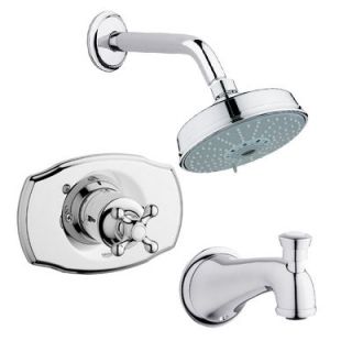 Grohe GR PB103XSC Starlight Chrome Tub And Shower Faucet